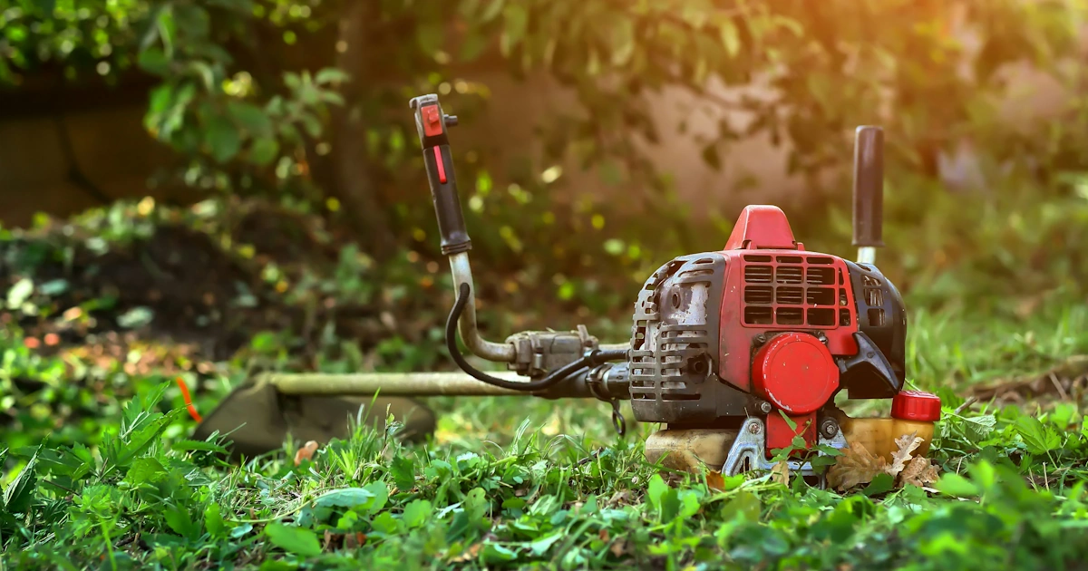 raivaussaha nurmikolla