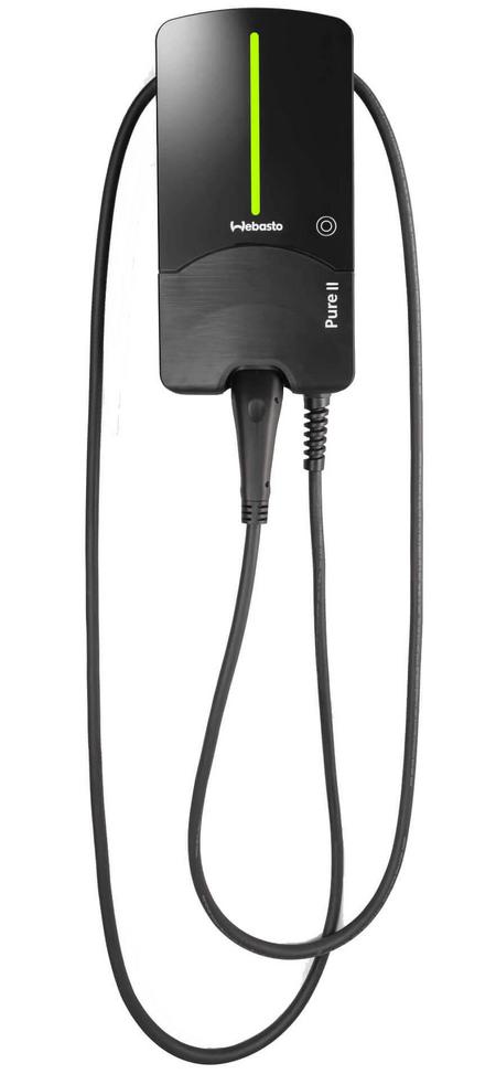 Sähköauton latausasema Pure Black 2 |1/3-vaihe | 11kW | Type 2 | 4,5 m, Webasto
