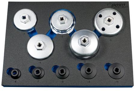 Öljynsuodatinavainsarja 10-osainen, Boxo