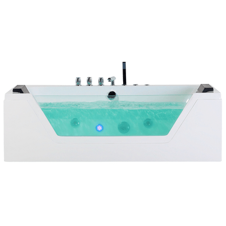 Kulmaporeamme LED-valolla SAMANA 153 x 71 cm Valkoinen