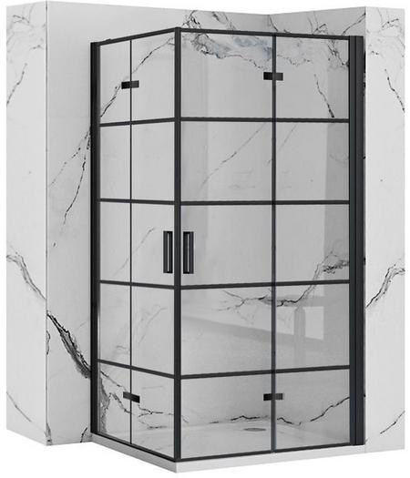 REA Suihkukaappi MOLIER DOUBLE 90x100 musta, 90X100X190CM