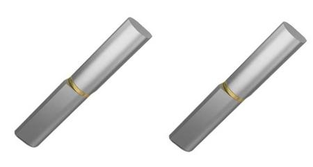 140 mm:n teräsnivel, hitsattava, kiinteä tappi – 2 kpl:n sarja