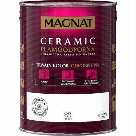 Magnat Ceramic C45 5L likaa hylkivä keraaminen maali, valkoinen