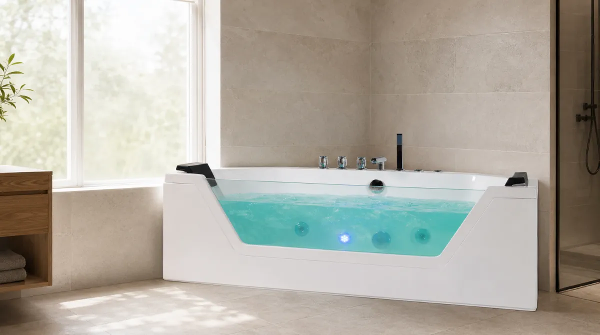 Kulmaporeamme LED-valolla SAMANA 153 x 71 cm arvostelu