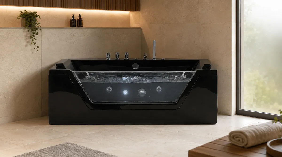 Kulmaporeamme LED-valolla SAMANA 153 x 71 cm arvostelu