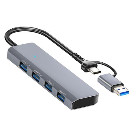 USB C 4-in-1 USB-keskitin 4 USB 3 -portilla.0 Nopea tiedonsiirto
