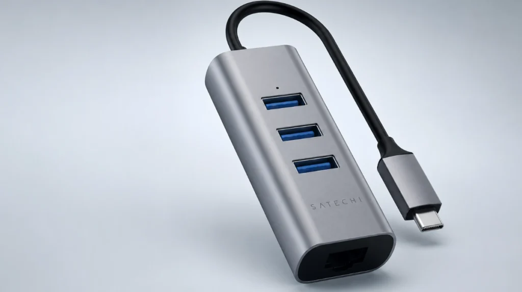 Hub USB-C 2-in-1 3 USB 3.0 Ethernet 1000Mbps Alumiini arvostelu