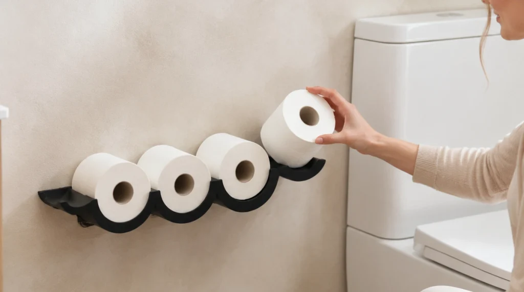 Norda Design moderni musta puinen vessapaperiteline arvostelu