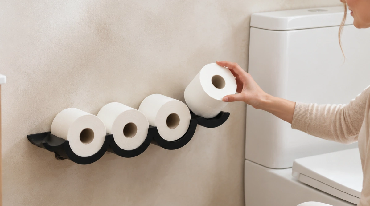 Norda Design moderni musta puinen vessapaperiteline arvostelu