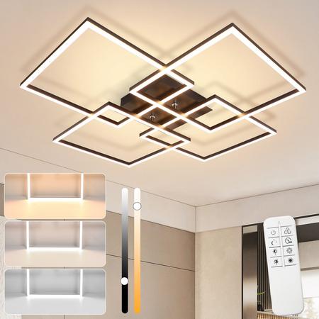ZMH LED-kattovalaisin olohuoneeseen, 72 cm, suorakaiteen muotoinen, himmennettävä, 48 W